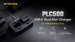 ΦΟΡΤΙΣΤΗΣ ΓΙΑ 2ΜΠΑΤΑΡΙΕΣ NITECORE PLB500 για ΦΑΚΟΥΣ NPL