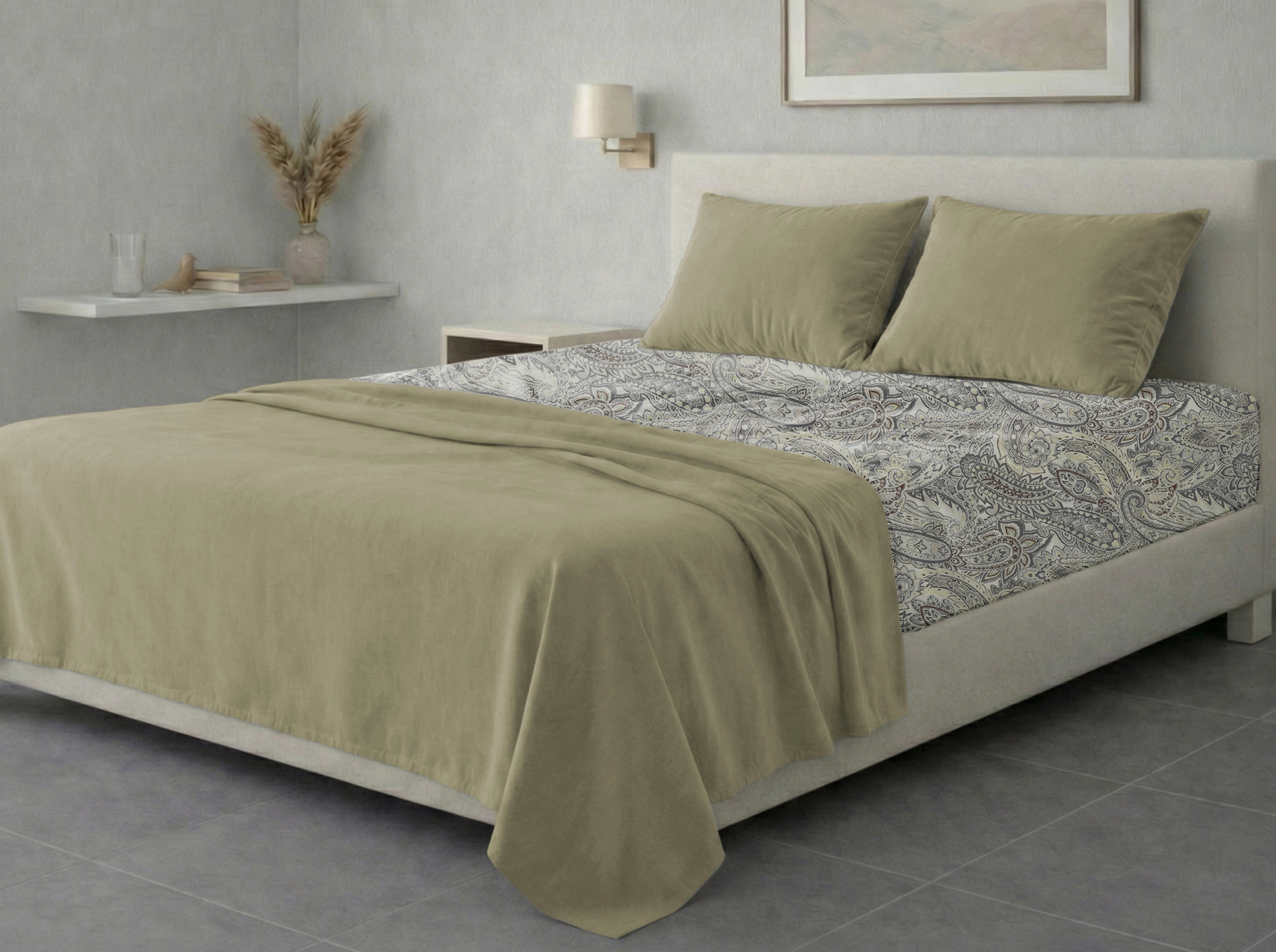 Σετ σεντόνια 4τμχ υπέρδιπλα 240x270-180x200+35 Βαμβακερά 100% εμπριμέ/μονόχρωμα 007443011Σ76Χ95