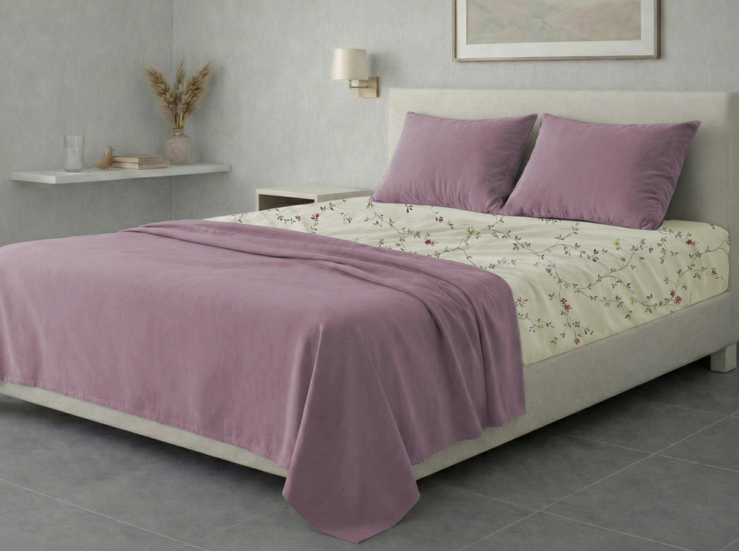 Σετ σεντόνια 4τμχ υπέρδιπλα 240x270-180x200+35 Βαμβακερά 100% εμπριμέ/μονόχρωμα 007443011Σ78Χ92