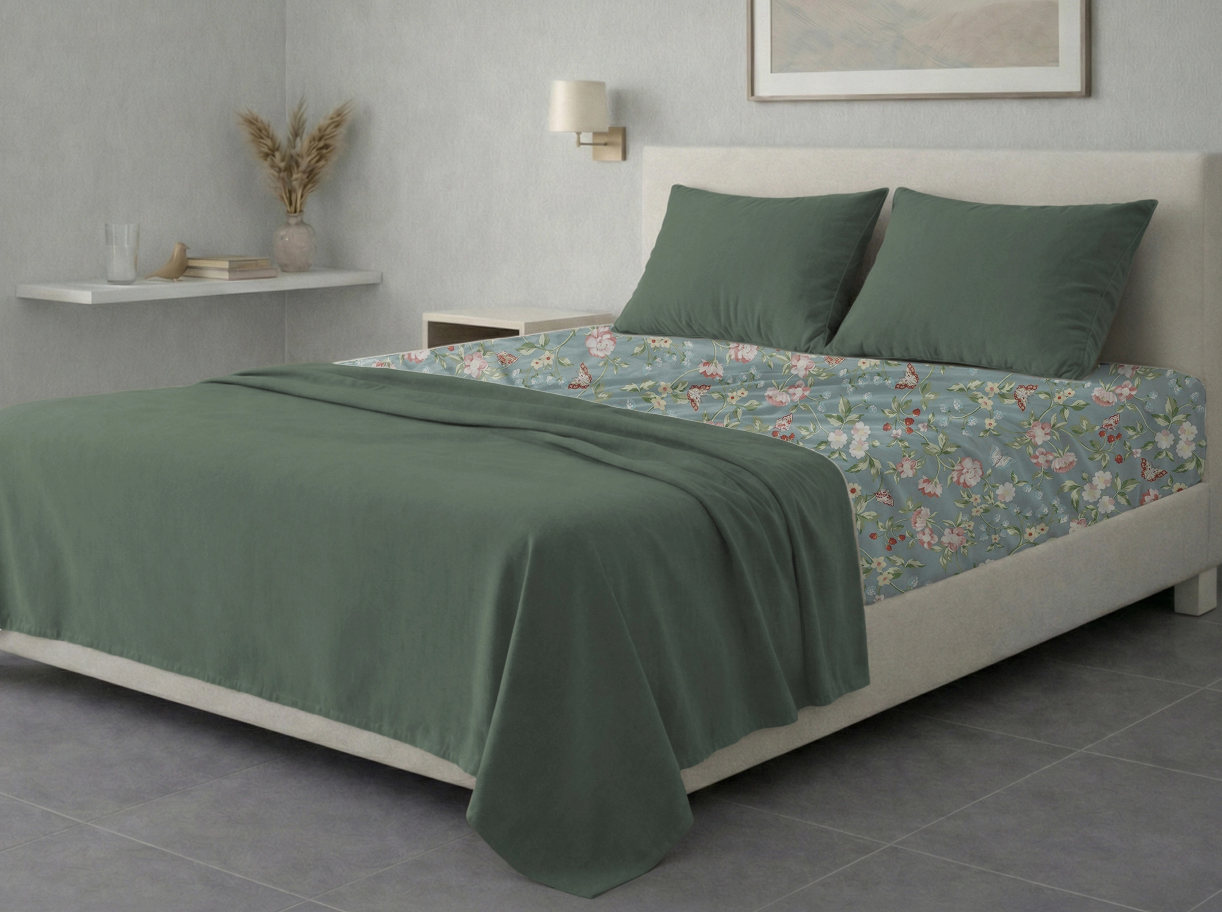 Σετ σεντόνια 4τμχ υπέρδιπλα 240x270-180x200+35 Βαμβακερά 100% εμπριμέ/μονόχρωμα 007443011Σ81Χ90