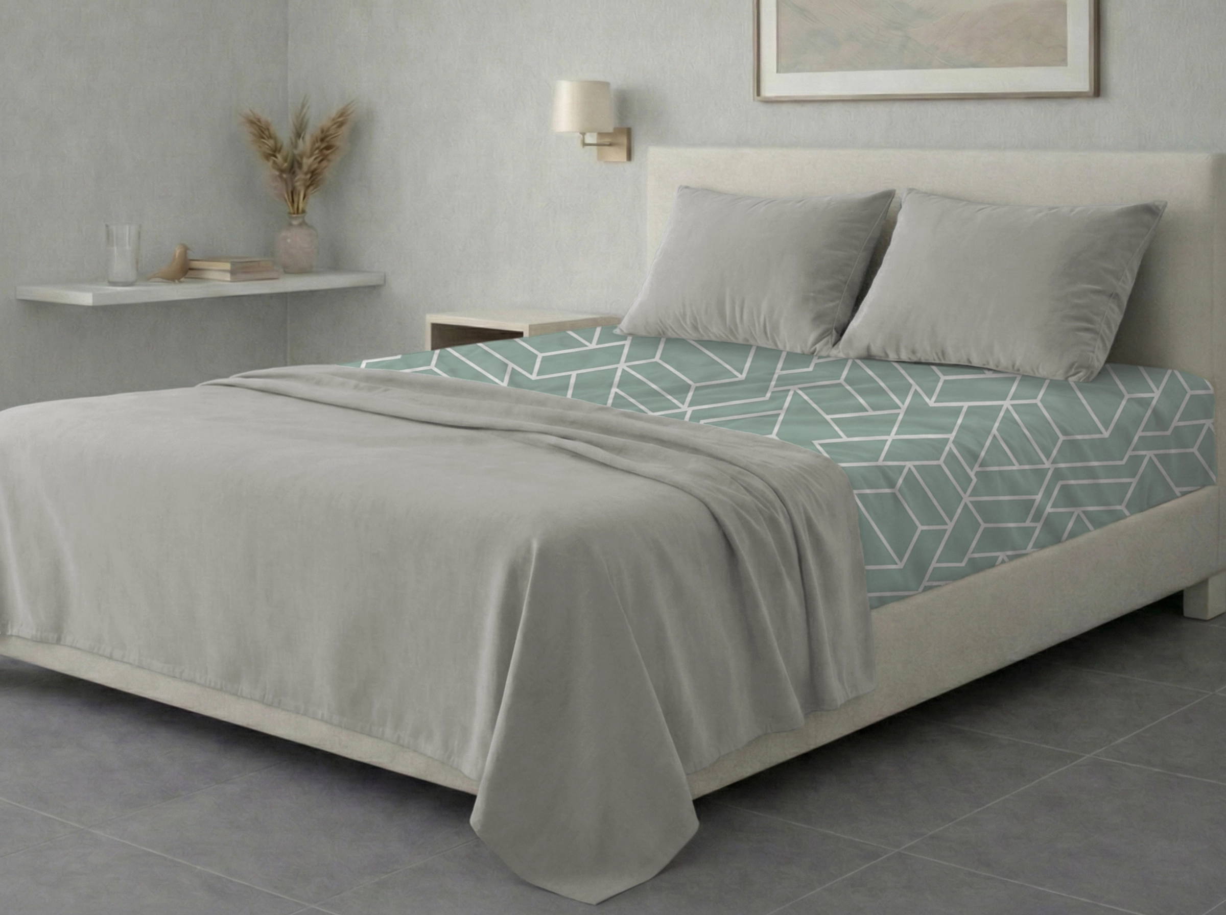 Σετ σεντόνια 4τμχ υπέρδιπλα 240x270-180x200+35 Βαμβακερά 100% εμπριμέ/μονόχρωμα 007443011Σ56Χ82