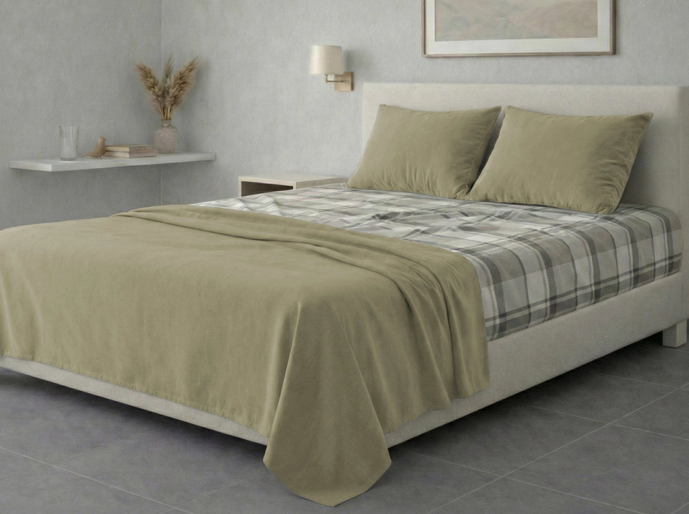 Σετ σεντόνια 4τμχ υπέρδιπλα 240x270-180x200+35 Βαμβακερά 100% εμπριμέ/μονόχρωμα 007443011Σ82Χ95