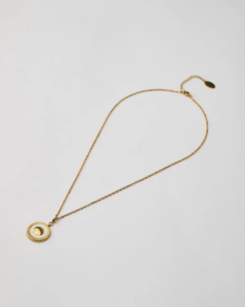 Golden Shell Medallion Necklace