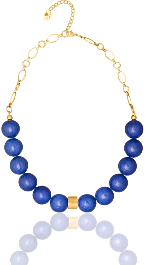 Dynamic Blue Agate Necklace