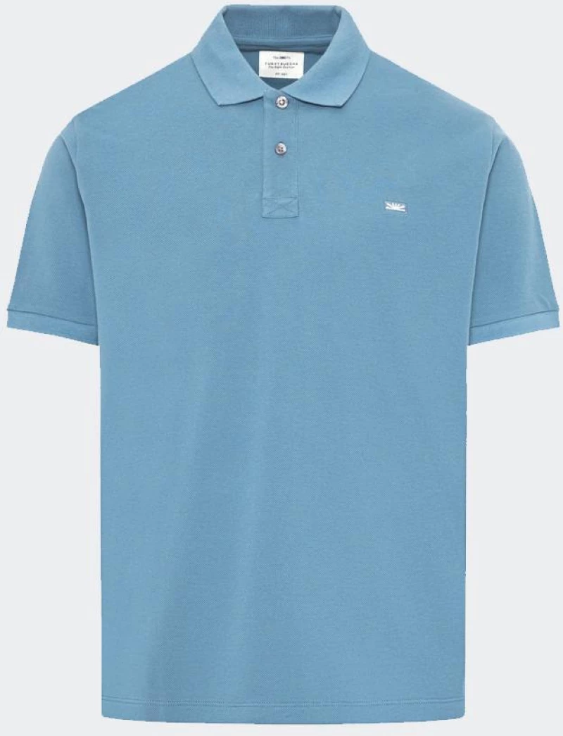 FUNKY BUDDHA Basic Polo Shirts - FBM013-001-11-BLUE HEAVEN