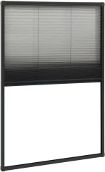 vidaXL Σήτα Παραθύρου Πλισέ Ανθρακί 80 x 160 εκ. από Αλουμίνιο