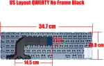 Πληκτρολόγιο Laptop   HP	17-e030sv gcn057e1 // 720670-151 us noframe keyboard(40281USNOFRAME)
