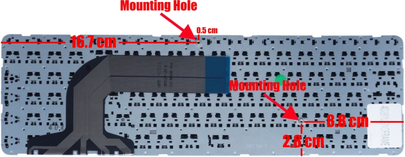 Πληκτρολόγιο Laptop   HP	17-e030sv gcn057e1 // 720670-151 us noframe keyboard(40281USNOFRAME)