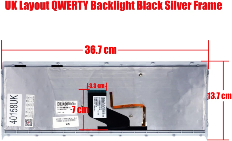 Πληκτρολόγιο-Laptop Keyboard Sony Vaio VAIO VPCF23S1E 9Z.N6CLF.A01 (Κωδ.40158UK)