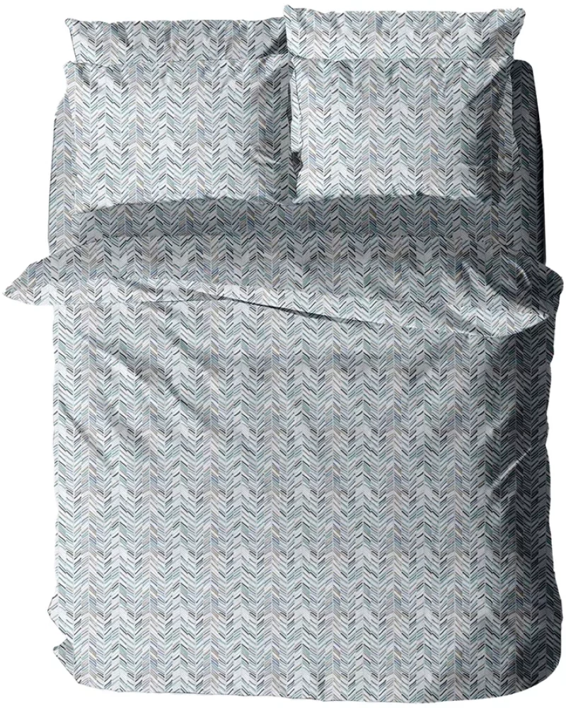 Μαξιλαροθήκη Menta Εμπριμέ 460 Blue 50x70 - -