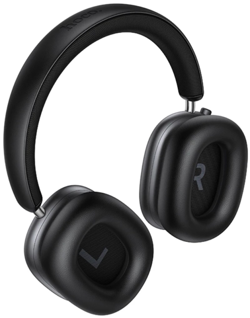 Wireless Ακουστικά Stereo Hoco W63 Triunfo ANC v5.4 500mAh με AUX Μαύρα