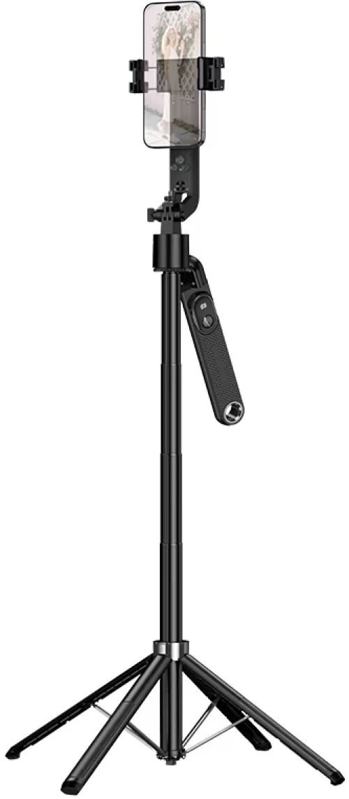 Selfie Stick Hoco K32 Soporte και Τρίποδο για Συσκευές 4.5"- 7" Επεκτεινόμενo εως 1.81m με Τηλεχειριστήριο και Auto Face Tracking Μαύρο