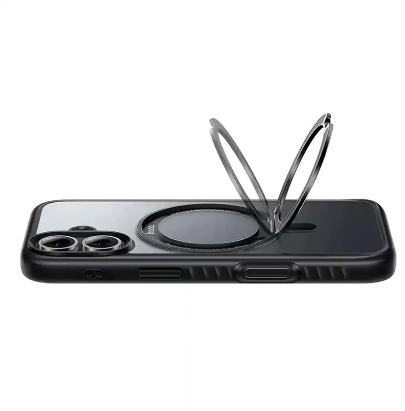 Θήκη Hoco Premium Rotating Magsafe για Apple iPhone 17 με Ενσωματωμένο Stand Μαύρη