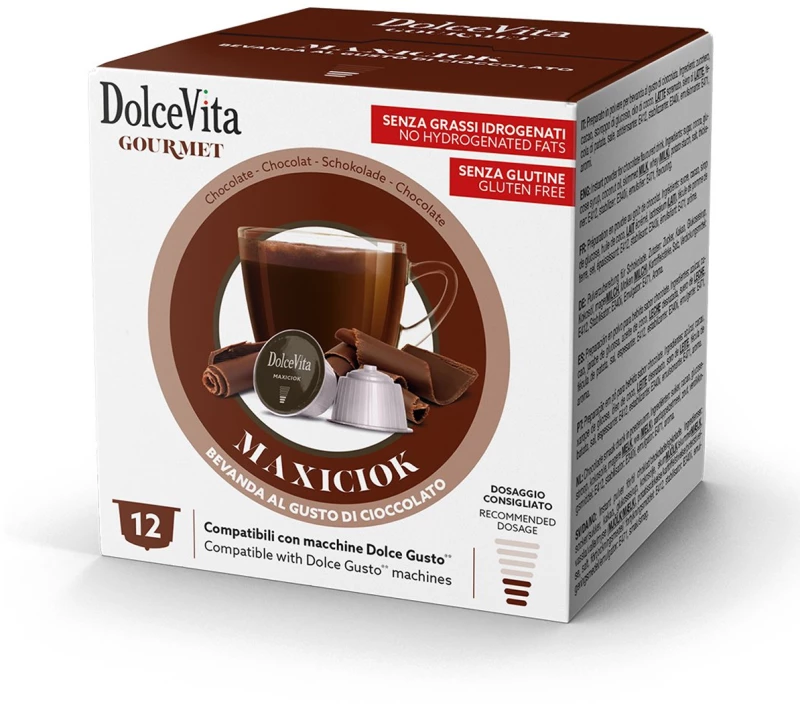 Κάψουλες Dolce Gusto Συμβατές Dolce Vita Σοκολάτα MaxiCiock 12 τεμάχια