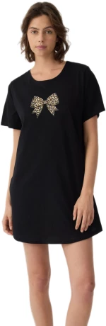 Βαμβακερό Καλοκαιρινό Νυχτικό Minerva "Animal Print Bow" 53246-045