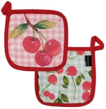 Πιάστρες Κουζίνας Lory (Σετ 2τμχ) Multi Kentia 20x20cm Βαμβάκι-Πολυέστερ