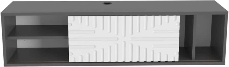 Έπιπλο Τηλεόρασης Επιτοίχιο Teo Floating 875ZNA5335 140x29,5x29,5cm Anthracite-White