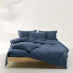Παπλωματοθήκη Celeste 01 (Σετ 3τμχ) Blue Kentia Υπέρδιπλo 220x240cm Bamboo