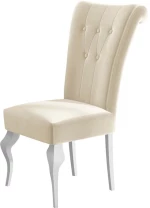 Καρέκλα S63 162822229 52x70x100cm Beige-White Ξύλο,Ύφασμα