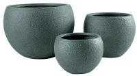 Supergreens Γλάστρα Πήλινη Στρογγυλή "Verde" Πράσινο Sandstone S 29x29x22.5 εκ.