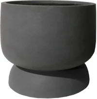 Supergreens Γλάστρα Πήλινη Κύλινδρος "Grigio" Γκρι S 30x30x28 εκ.