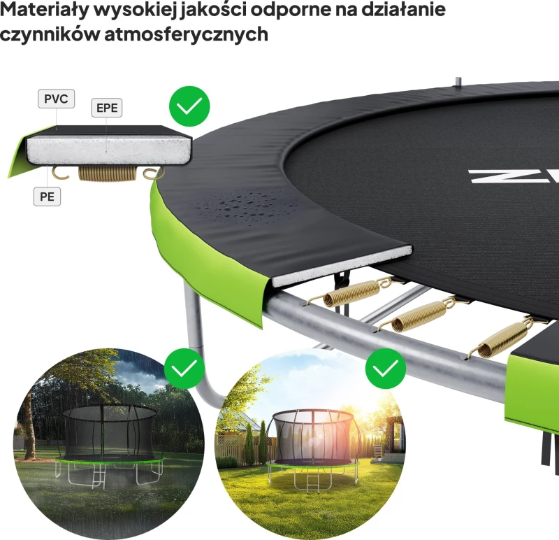 Τραμπολίνο κήπου Zipro Jump Pro Premium με εσωτερικό δίχτυ 14FT 435cm