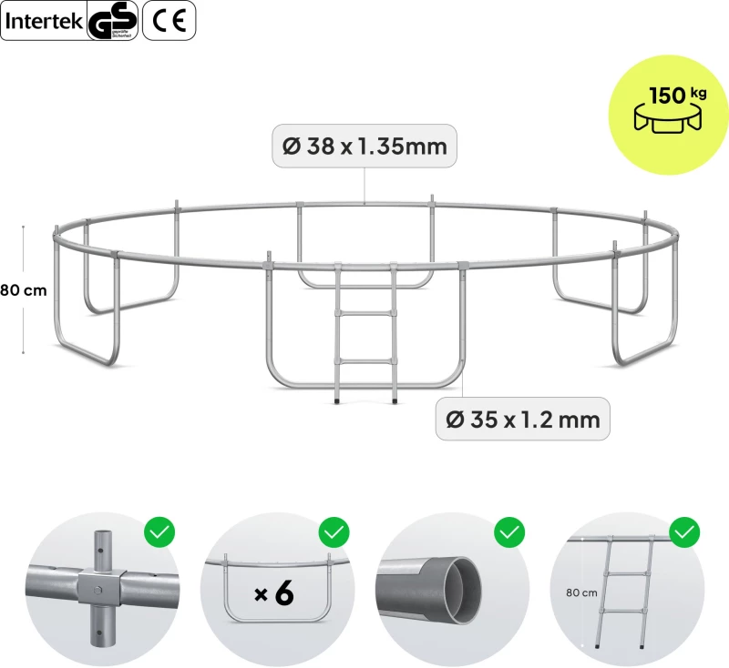 Τραμπολίνο κήπου Zipro Jump Pro Premium με εσωτερικό δίχτυ 14FT 435cm
