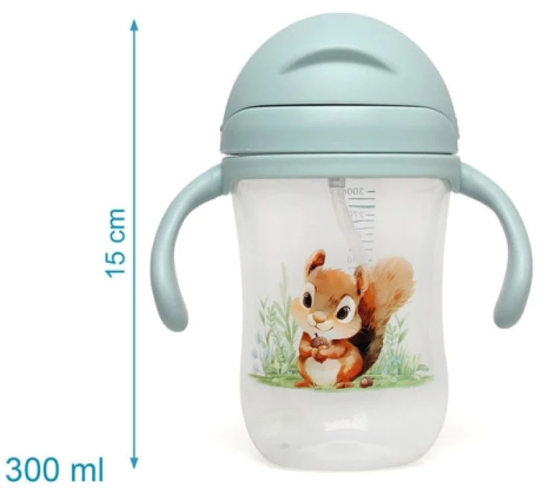 Kiokids Παγούρι 300ml με Λαβές Σκιουράκι 6m+ 6335