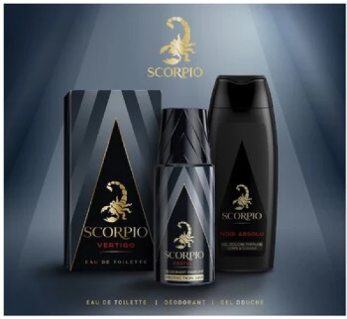 Scorpio-Vertigo Dárková sada EDT 75 ml, sprchový gel 250 ml a deospray 150 ml-75ml