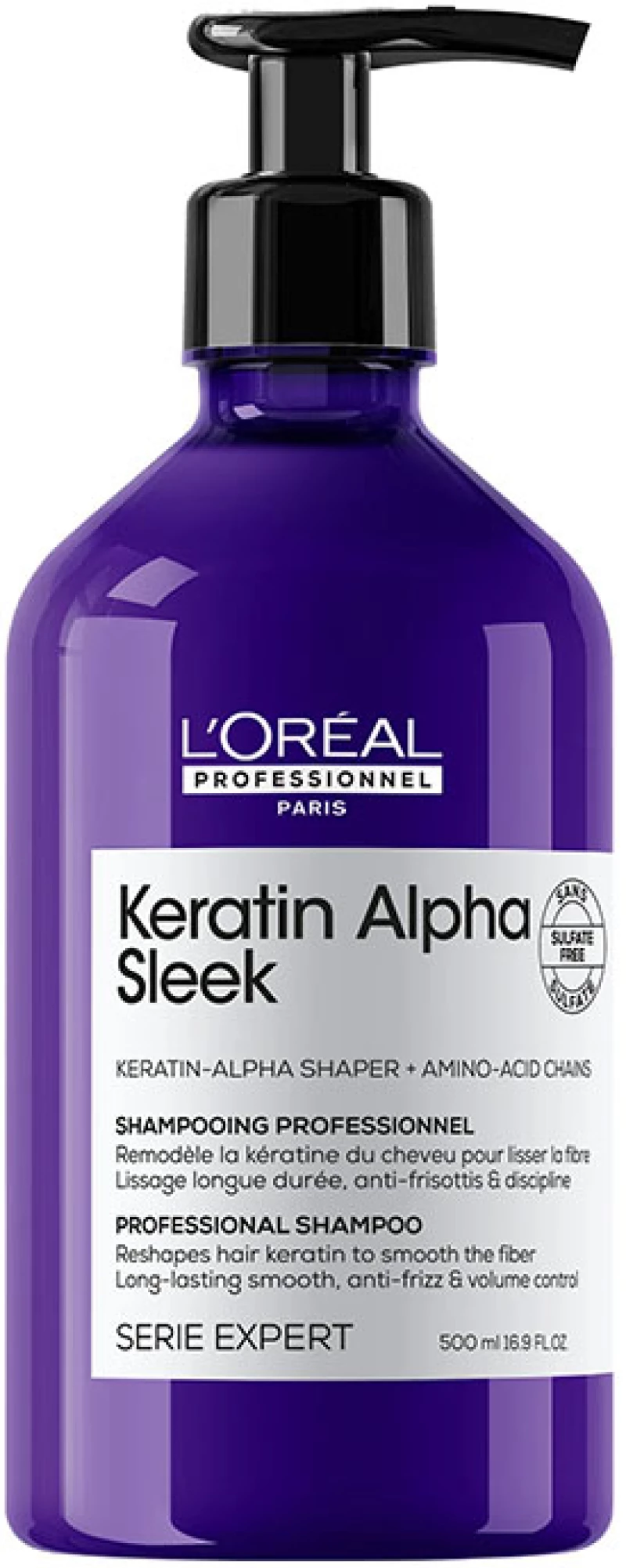L’Oreal Professionnel Serie Expert KERATIN ALPHA SLEEK Shampoo | Σαμπουάν για Λείανση 500ml