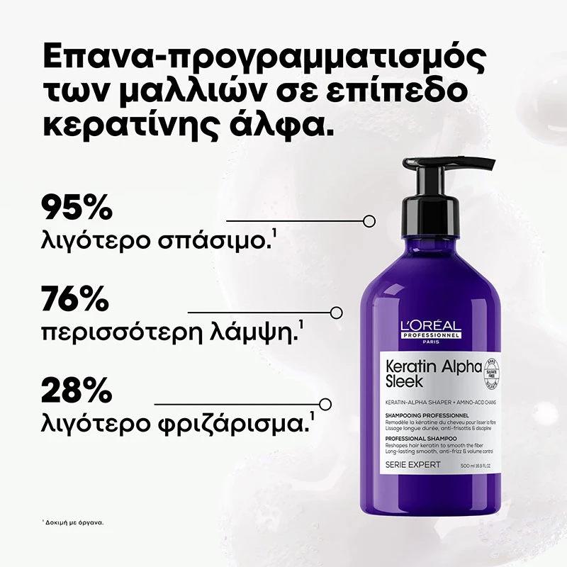 L’Oreal Professionnel Serie Expert KERATIN ALPHA SLEEK Shampoo | Σαμπουάν για Λείανση 500ml