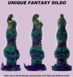 Dildo Σιλικόνης Που Εκσπερματίζει Με Διογκωμένο Κεφάλι Monster Silicone Ejaculating Dildo With Protruded Tip - Πράσινο