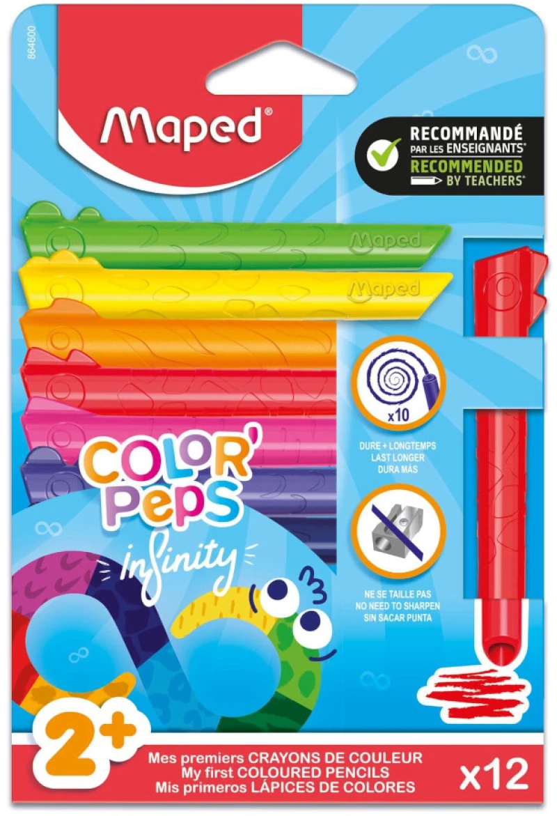 Ξυλομπογιές Maped Infinity Jumbo Kiddy για Nήπια12τμχ 864600
