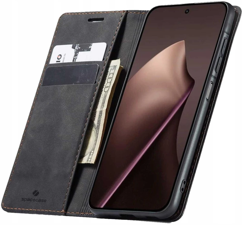 Θήκη Xiaomi 15T Spacecase Wallet Πορτοφόλι - Black (5905719132798)