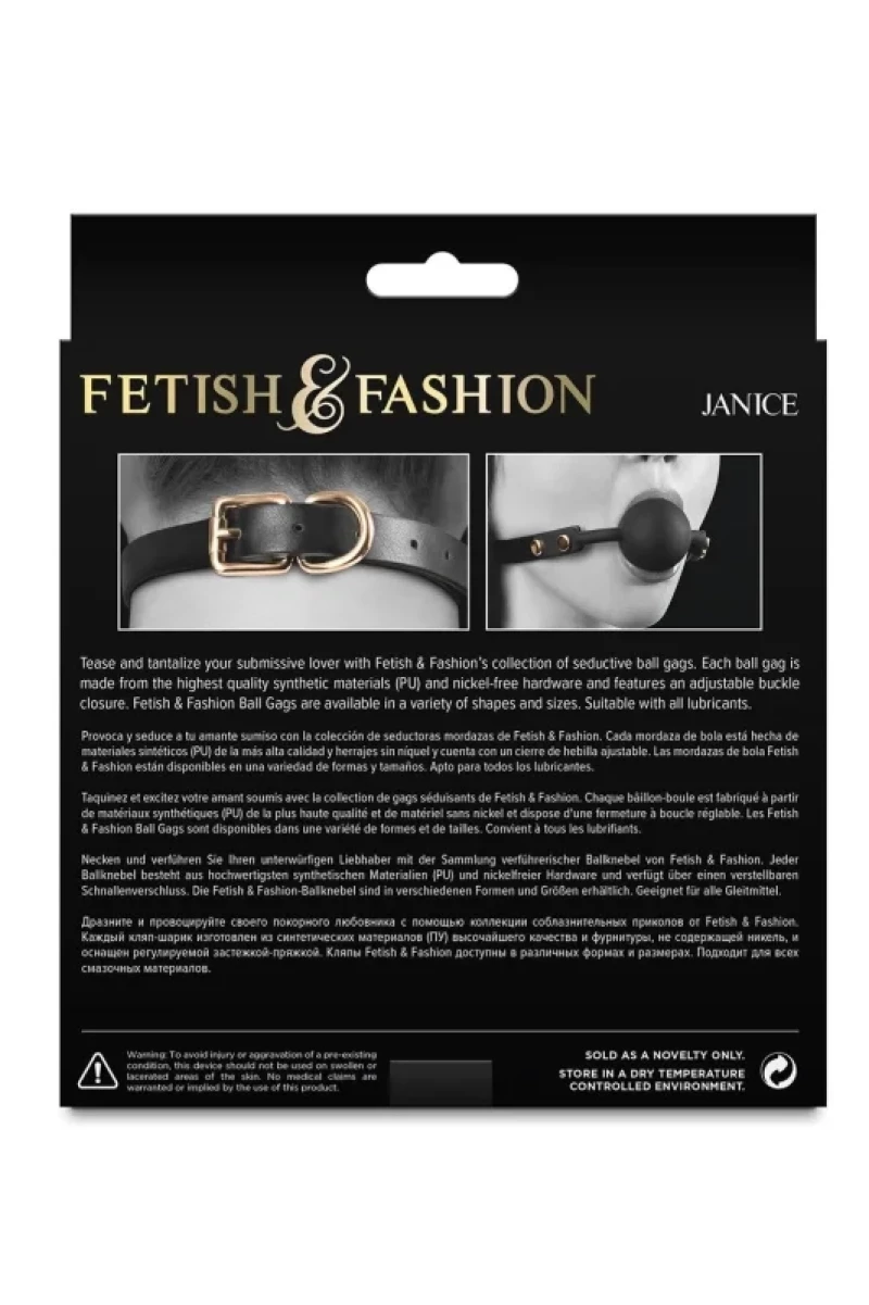 Fetish & Fashion - Janice - Φίμωτρο Μπάλας - Μαύρο