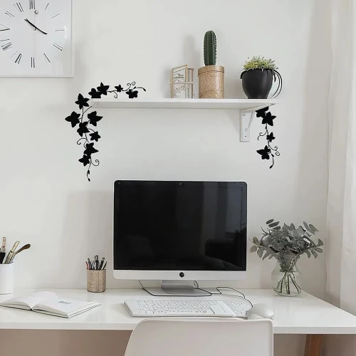 Αυτοκόλλητα Τοίχου Ivy Silhouette 59182 45x35cm Black Ango
