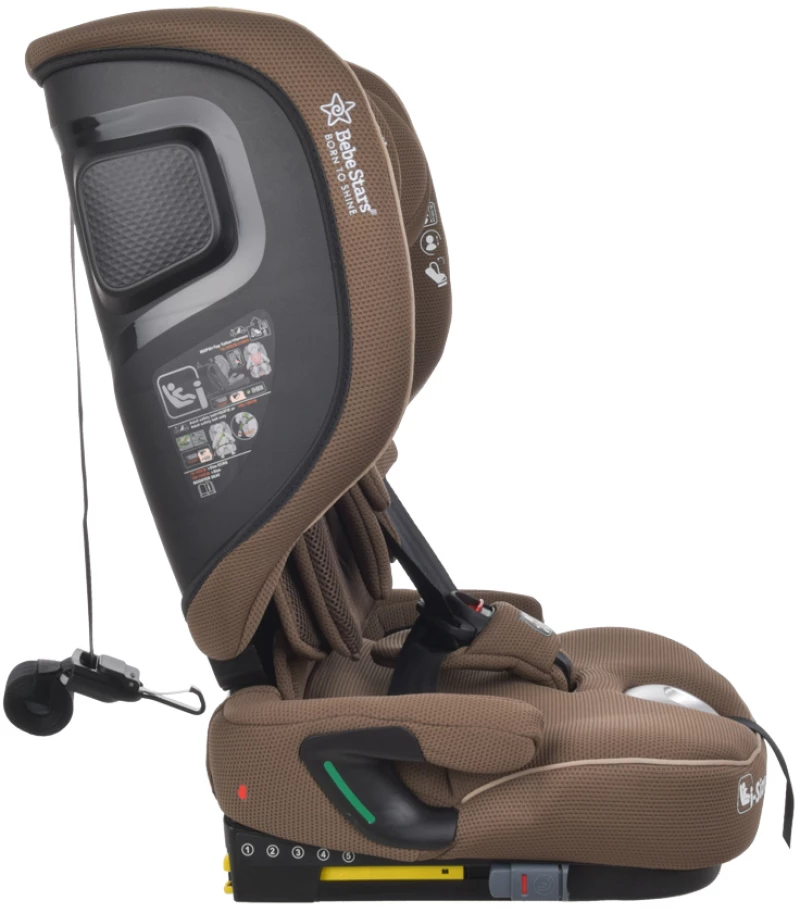 BEBE STARS ΚΑΘΙΣΜΑ ΑΥΤΟΚΙΝΗΤΟΥ FLEXY ISOFIX I-SIZE 76-150cm COFFEE 934-182