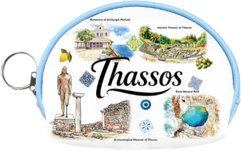 Πορτοφόλι Souvenir μπρελόκ mini - PVC - Thassos - 10*8*3cm - 871772