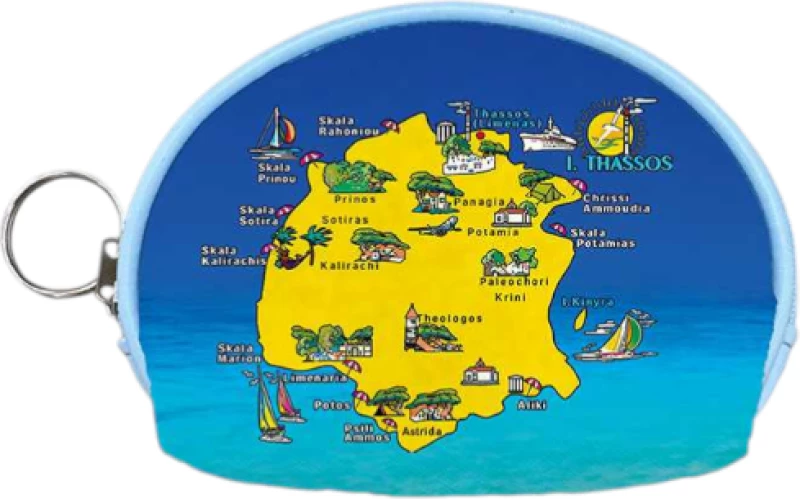Πορτοφόλι Souvenir μπρελόκ mini - PVC - Thassos - 10*8*3cm - 871774