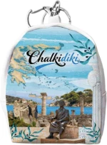 Πορτοφόλι Souvenir μπρελόκ mini - PVC - Chalkidiki - 7*9*4.5cm - 871783