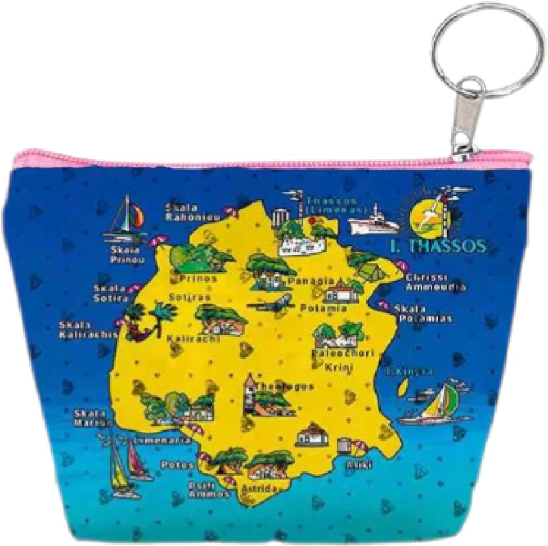 Πορτοφόλι Souvenir μπρελόκ mini - PVC - Thassos - 11*7*4cm - 871814