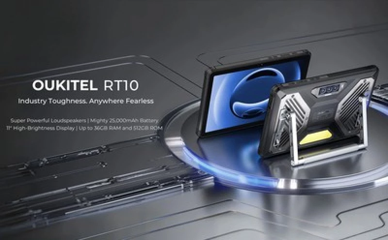 OUKITEL tablet RT10, 11", 12/512GB, 25000mAh, IP68/IP69K/MIL-STD-810H, 5G, μαύρο