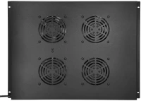 POWERTECH cooling fan για rack NETW-0044, 4x fans με μεταλλικό tray, 1.5m καλώδιο schuko, 54.5x41cm - 5210131153222