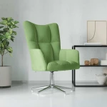 vidaXL Πολυθρόνα Relax Ανοιχτό Πράσινο Βελούδινη