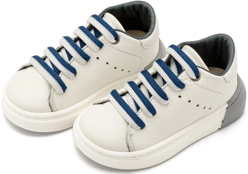 Babywalker Δετό Sneaker με Δίχρωμο Κορδόνι EXC5294 Λευκό Μπλε