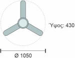 ΑΝΕΜΙΣΤΗΡΑΣ ΟΡΟΦΗΣ LED 24W [ 3000K | 4000K | 6000K ] 3305