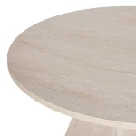 Τραπέζι Virela χρώμα travertine Ø120x75εκ.