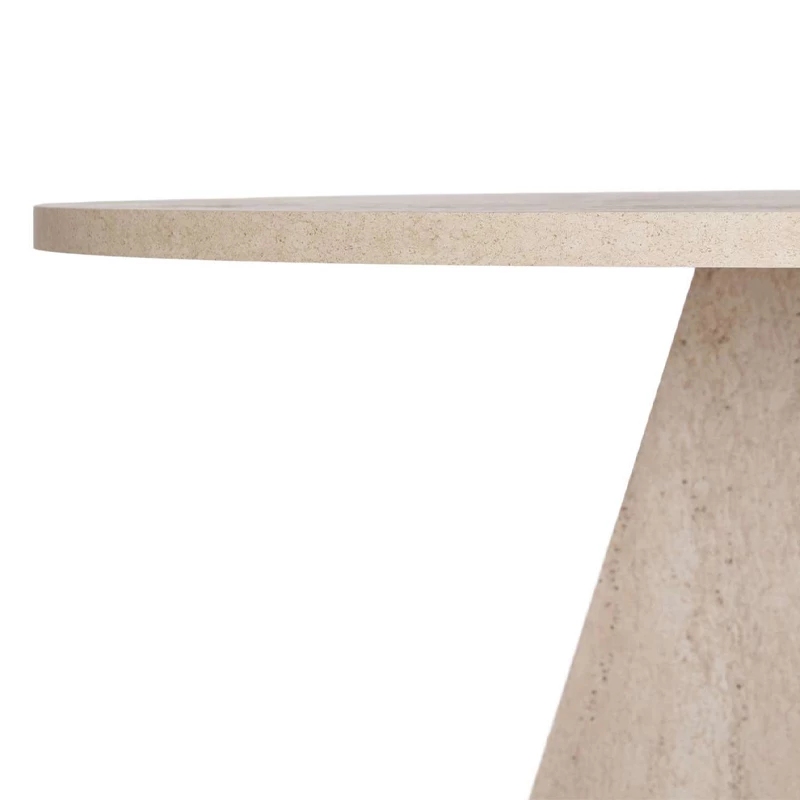 Τραπέζι Virela χρώμα travertine Ø120x75εκ.