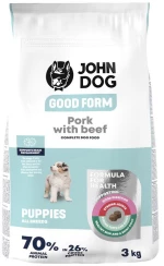 JOHN DOG Good Form Junior Pork with beef - dry dog food - 3kg