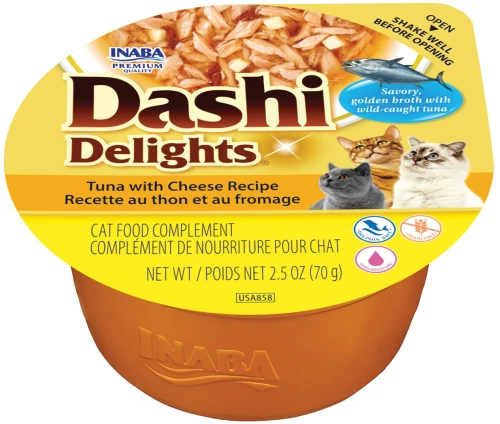 INABA Dashi Delights Tuna with cheese recipe - wet cat food - 70g
